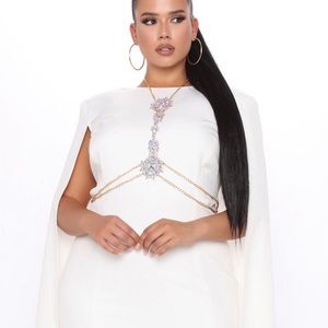 Reflecting A shine mini dress -white.